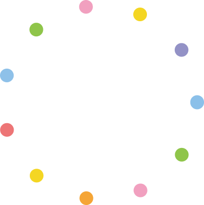 水玉で円を描いたイラスト