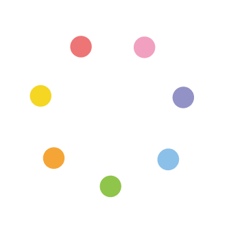 水玉で円を描いたイラスト