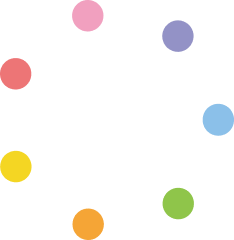 水玉で円を描いたイラスト